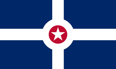 Indiana Indianapolis City Flag Sticker