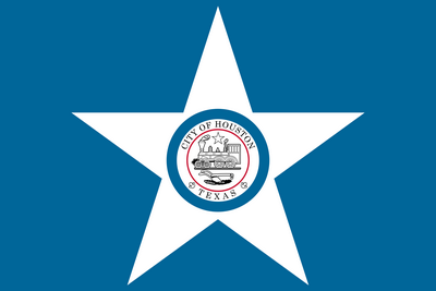 Texas Houston City Flag Sticker