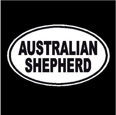Australian Shepherd Oval Decal