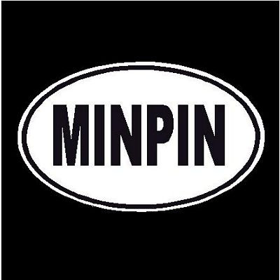 Minpin Oval Dog Decal