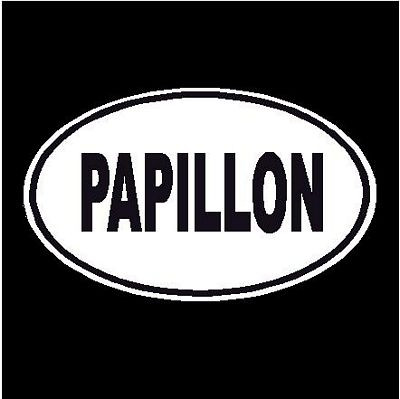 Papillon Oval Dog Decal