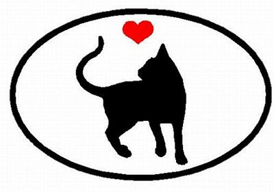 Cat Decal oval