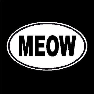 Meow oval Decal