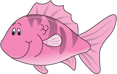 PINK FISH color sticker
