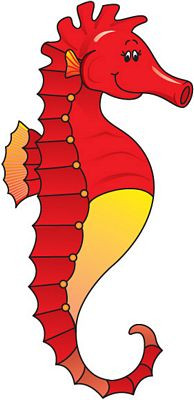 Seahorse Color Fish Sticker 1