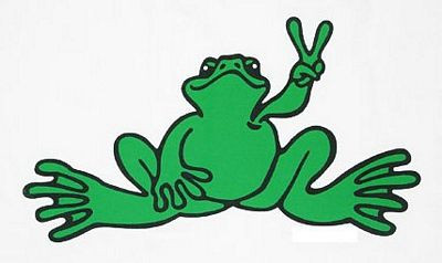 Peace Frog Color Sticker