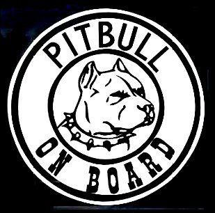 Pitbull On Board Window Decal