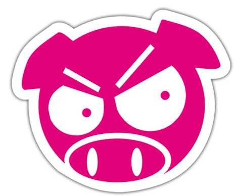 Juyouhui Exterior Accessories Decal Pig Angry Car Sticker