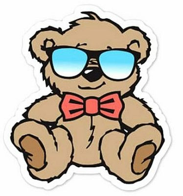 TEDDY BEAR BARTHOLOMEW SUNGLASS STICKER