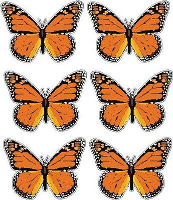 butterfly stickers MONARCH - 6 PACK