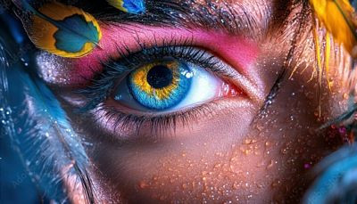 Closeup Colorful dreamcatcher with feathers