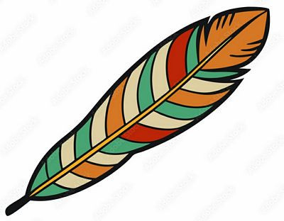 Indian Feather Colorful Sticker
