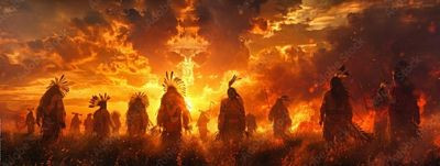 Indian Sunset Sticker