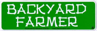 Backyard Farmer Bumper Sticker