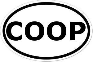Coop OVAL bumper sticker