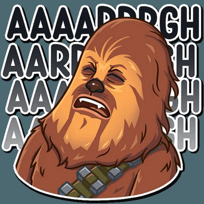 chewbacca wookiee star wars sticker 18