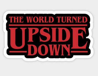 STRANGER THINGS UPSIDE DOWN Hamilton Sticker
