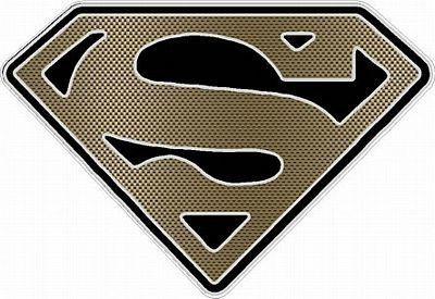 Superman Shield CARBON FIBER Gold