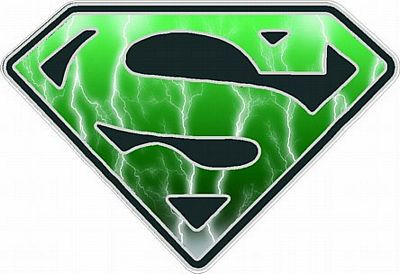 Superman Shield LIGHTNING Green