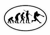 Evolution Sport Stickers BASEBALL - OVAL W