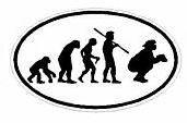 Evolution Sport Stickers BASEBALL CATCHER - OVAL W