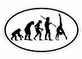 Evolution Sport Stickers GYMNASTICS - OVAL W