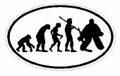 Evolution Sport Stickers HOCKEY GOALIE - OVAL W