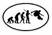 Evolution Sport Stickers SKATEBOARD - OVAL W