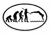 Evolution Sport Stickers SWIMMER 2 - OVAL W