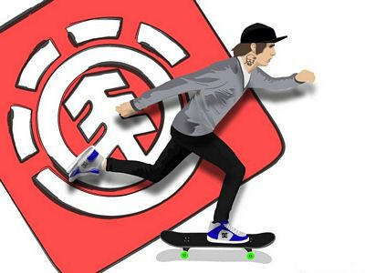 Element Sk8 Skateboard sticker