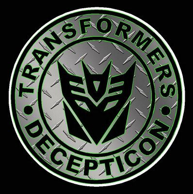 1 BADGE DECAL Diamond Plate Decepticon