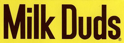 Milk Duds Famous Caramels Candy box logo sticker