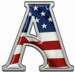 Patriotic Flame Letters - PAIR