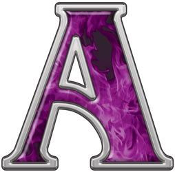 Purple Flame Letters - PAIR