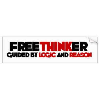 freethinker bumper sticker LOGIC and REASON