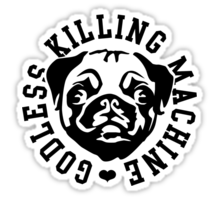 godless killing machine round sticker