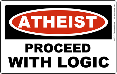 Proceed with Logic free thinker sticker
