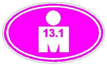 Oval Running Decals Ironman 13.1 sticker W