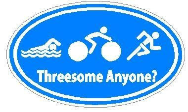 Oval Running Decals Threesome Sticker F