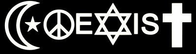 Coexist Black and White Bumper Sticker