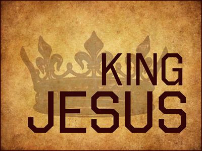 king Jesus rectangular sticker