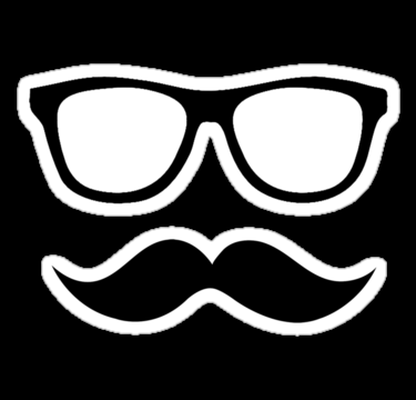 Diecut Color Moustache Stickers1
