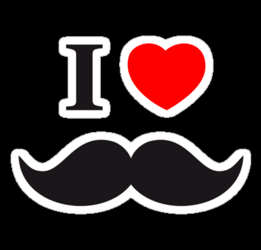 Diecut Color Moustache Stickers 2