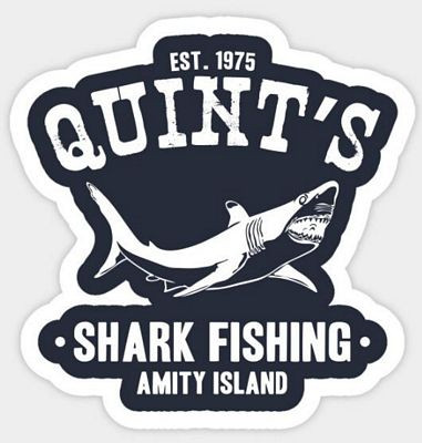 Jaws Quint's Shark Fishing Sticker