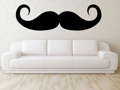 Mustache Wall Art Photo Sticker