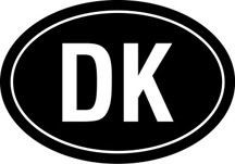 Denmark Oval Sticker
