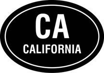CA Oval Decal