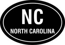 NC Oval Decal