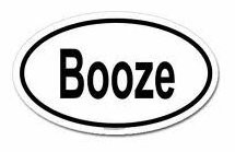 Booze Oval Decal