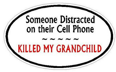 DISTRACTED DRIVER OVAL - Grandchild - B